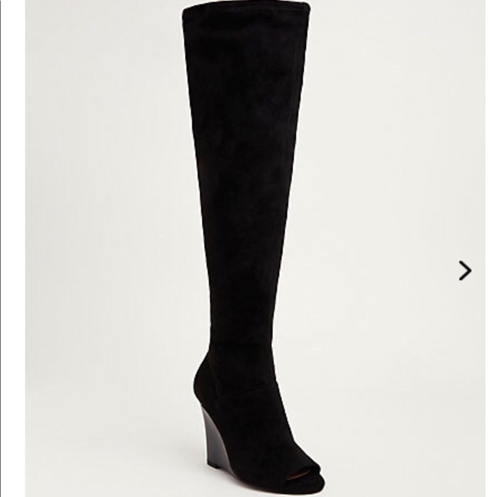 Over the knee wedge boot